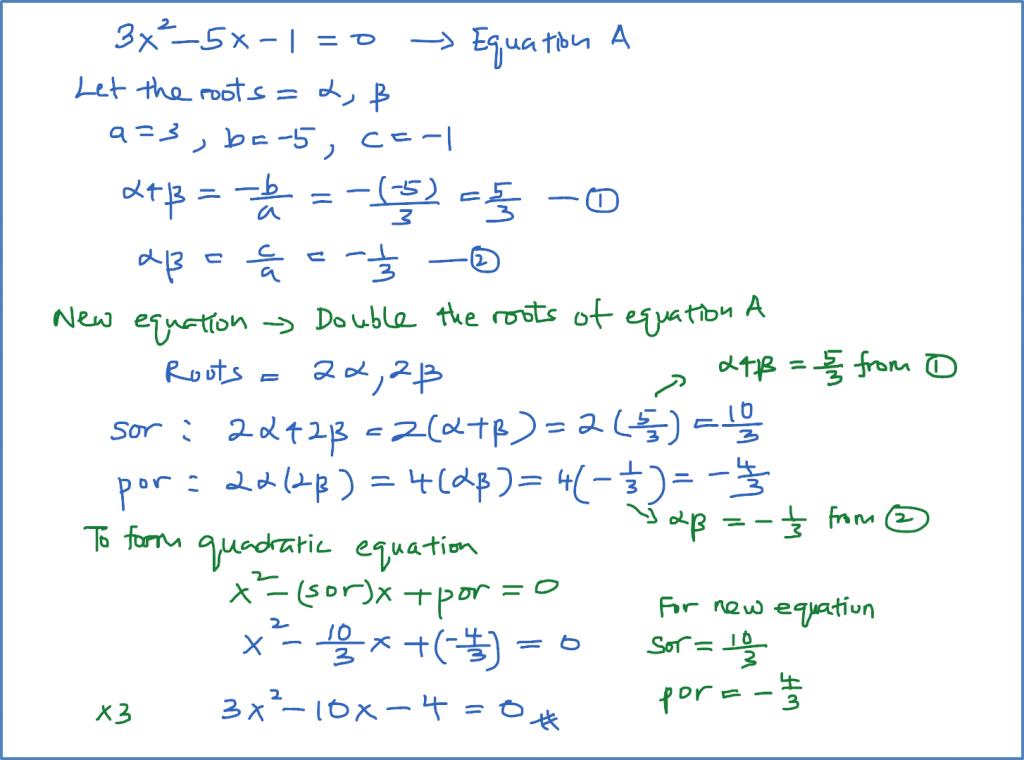 2.9 Quadratic Equation, SPM Practice (Paper 1) - SPM Additional Mathematics